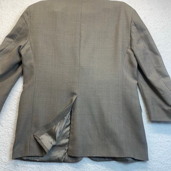 Vintage Stafford Blazer 42R Taupe Wool Gold Buttons Classic Sport Coat tweed - Picture 3 of 10